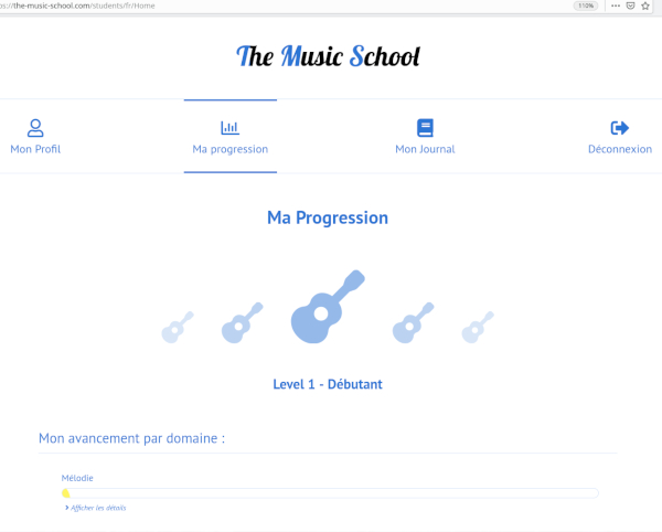 Plateforme pédagogique The Music School en ligne